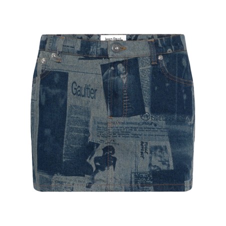 MINISKIRT WITH "NEWSPAPER" PRINT