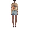 MINISKIRT WITH "NEWSPAPER" PRINT