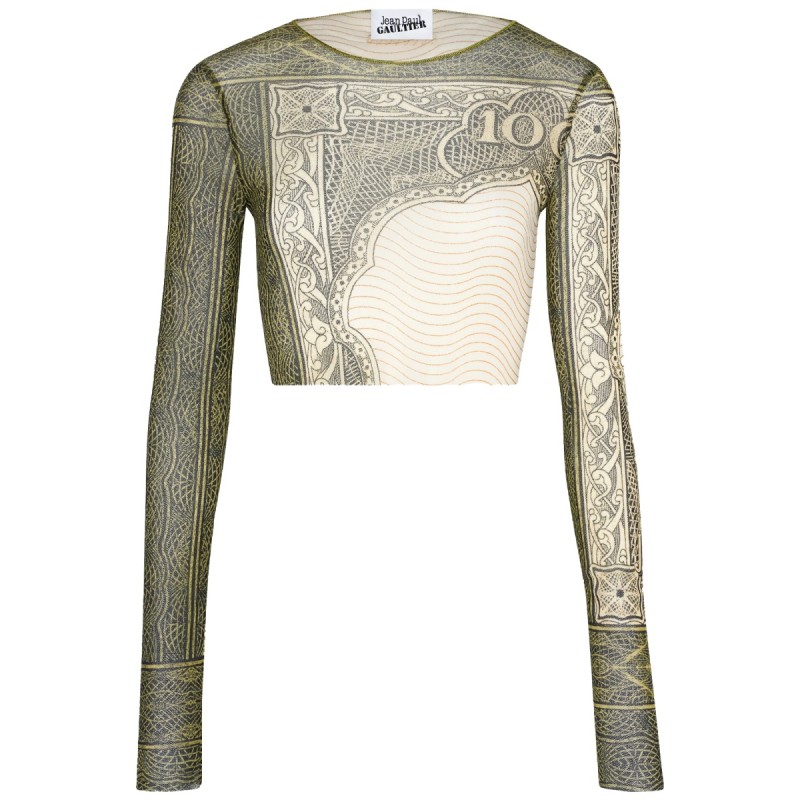 TOP WITH "CARTOUCHE" PRINT