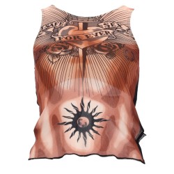 "SAFE SEX TATOO" PRINT TOP