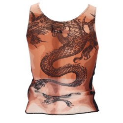 "SAFE SEX TATOO" PRINT TOP