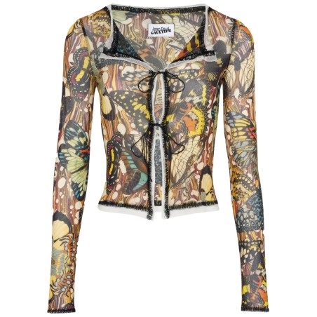 CARDIGAN WITH "BOW TIE" PRINT