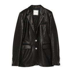 LEATHER BLAZER