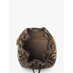 Mini Mon Tresor leather bucket bag with all-over FF motif