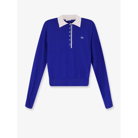 Cashmere and silk polo shirt with logo embroidery on the front
