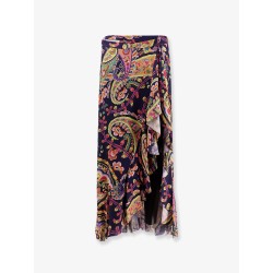Multicolor viscose skirt