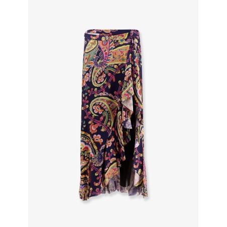 Multicolor viscose skirt