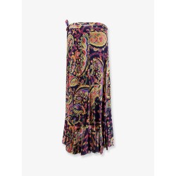 Multicolor viscose skirt