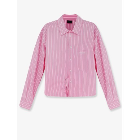 Folded striped cotton shirt