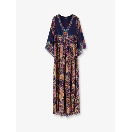 Multicolor viscose long dress