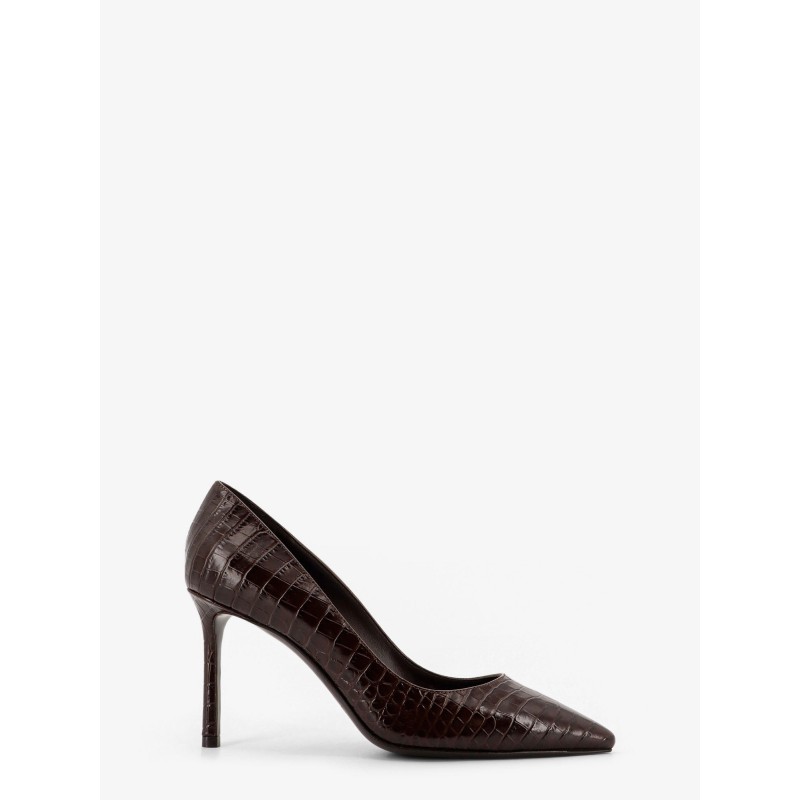 Romy 85 leather pumps with croco effect