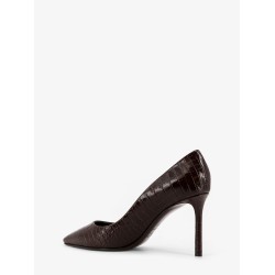 Romy 85 leather pumps with croco effect