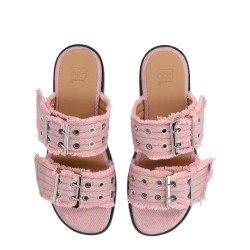 DENIM SANDAL WITH BANGS