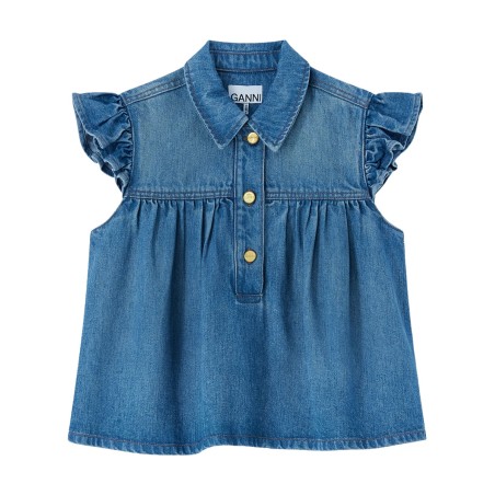 SLEEVELESS TOP WITH COLLAR