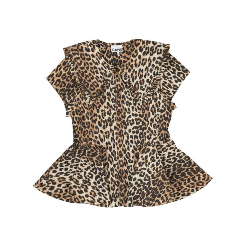 SLEEVELESS SHIRT WITH PRINT