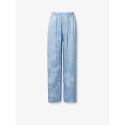 Pajamas printed silk trousers