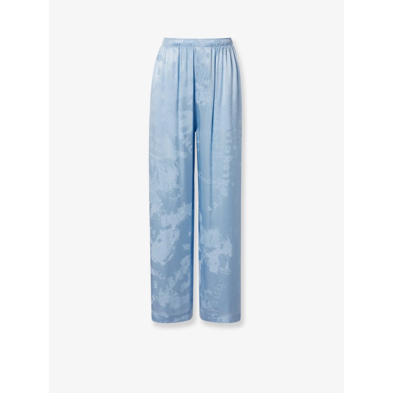 Pajamas printed silk trousers