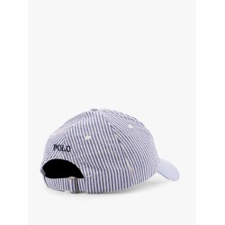 Striped cotton blend baseball hat