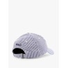 Striped cotton blend baseball hat