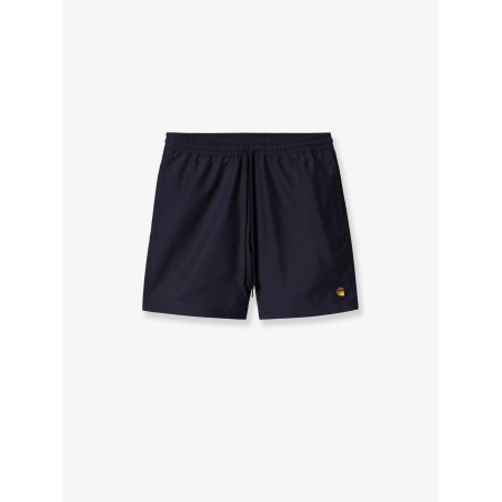 Nylon swim trunks with contrasting embroidered logo