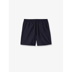 Nylon swim trunks with contrasting embroidered logo