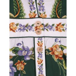 Long cotton dress with floral print