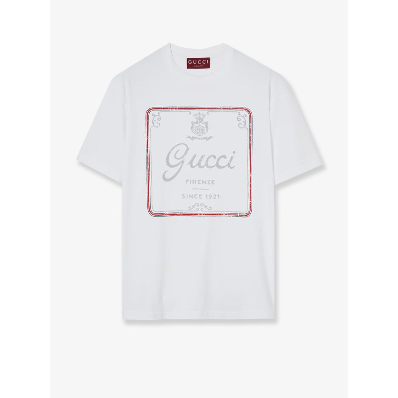 Cotton T-shirt with Gucci Firenze 1921 print
