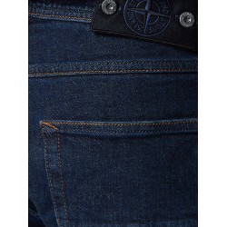 Stretch Indigo Denim-Rinsed Jeans