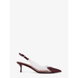 Le Coeur PVC and leather slingback décolleté