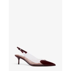 Le Coeur PVC and leather slingback décolleté