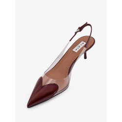 Le Coeur PVC and leather slingback décolleté