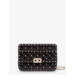 Rockstud Spike leather crossbody bag with iconic all-over studs