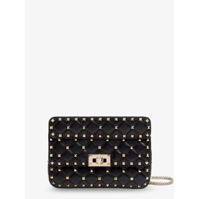 Rockstud Spike leather crossbody bag with iconic all-over studs