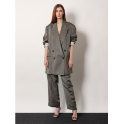 Pakora viscose trousers with striped motif