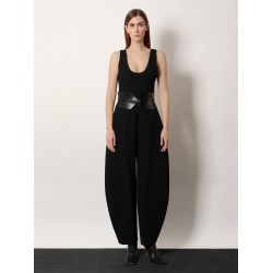 Round virgin wool jumpsuit