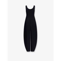 Round virgin wool jumpsuit