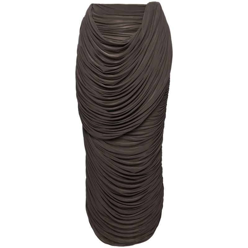 CUPRO MIDI SKIRT