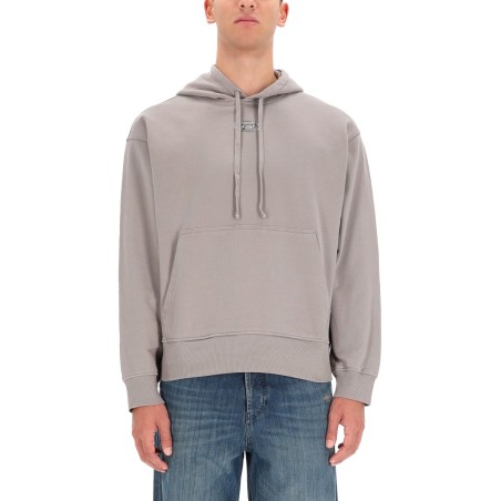 SWEATSHIRT WITH LOGO AND HOOD