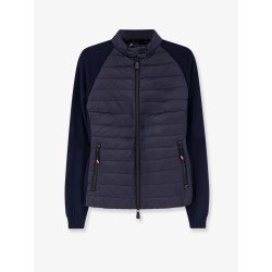 Padded stretch viscose blend cardigan