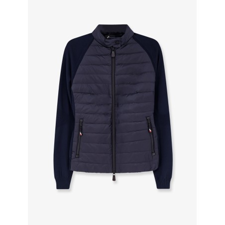 Padded stretch viscose blend cardigan