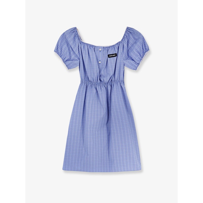 Madras cotton mini dress