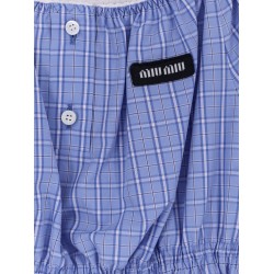 Madras cotton mini dress