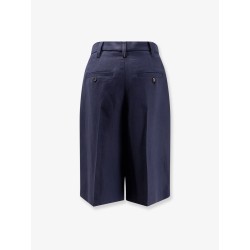Viscose and linen bermuda shorts