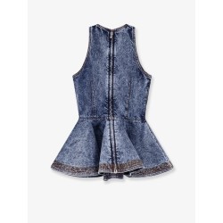 Peplum Denim Top
