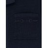 Viscose blend polo shirt with front Horsebit embroidery