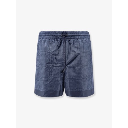 Nylon swim trunks with all-over Gucci Incrocio print
