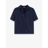 Fabric polo shirt with GG pattern