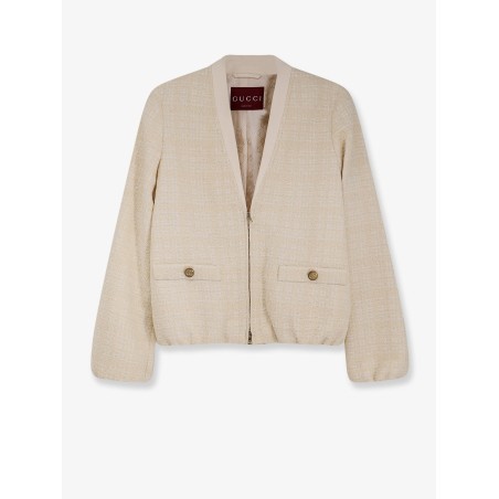 Checked cotton tweed jacket