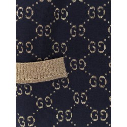 Cotton blend cardigan with all-over GG logo
