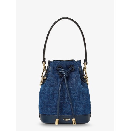 Mon Tresor FF flocked denim crossbody bag